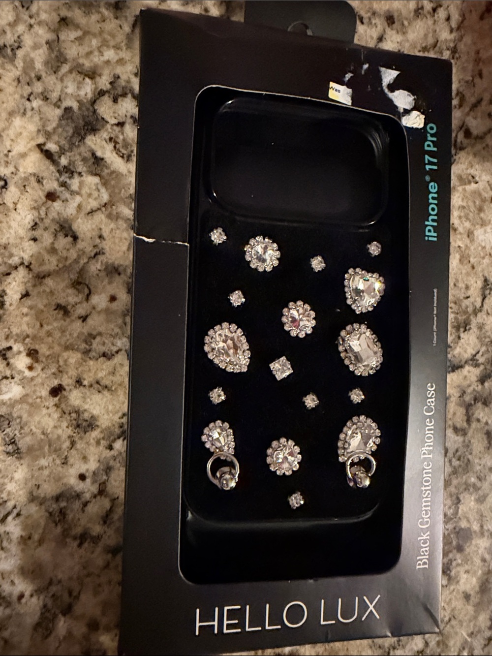 Black Gemstone iPhone 11 Pro Case - Sparkling Rhinestone Design